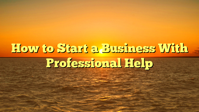 How to Start a Business With Professional Help