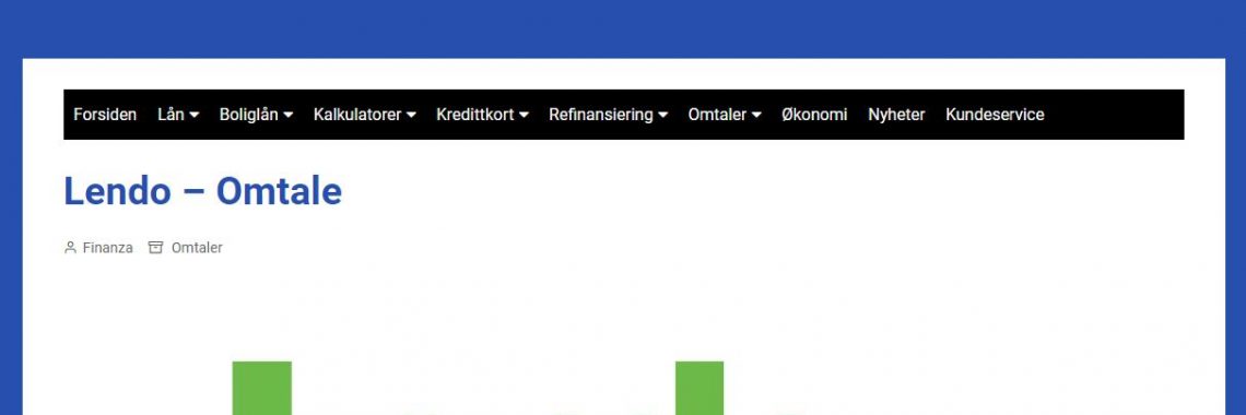 Finanza - A Norwegian Loan Broker (Lendo) For All Types of Loans